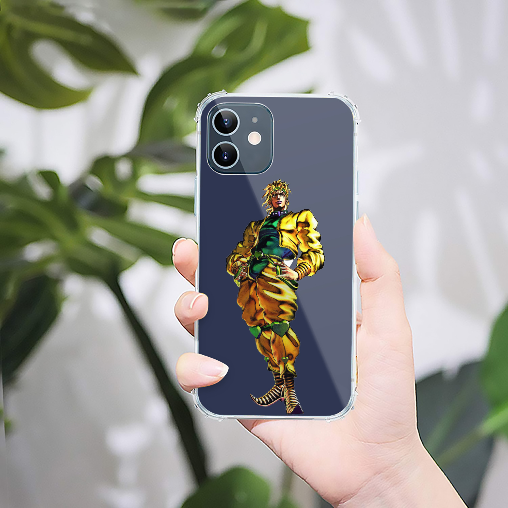 （画像用） ジョジョの奇妙な冒険 ディオ?ブランドー JoJo's Bizarre Adventure Dio Brando 【iPhone 12シリーズ対応】透明スマホケース（クリアソフトケース）